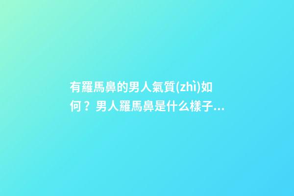 有羅馬鼻的男人氣質(zhì)如何？男人羅馬鼻是什么樣子？